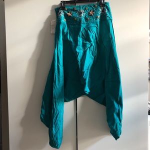 Drop crotch harem pants